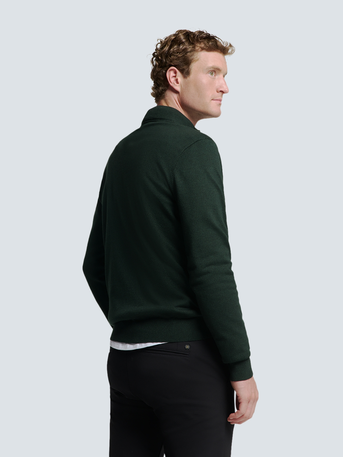 No Excess | Pullover half zip 2 coloured melange